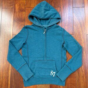 Aeropostale 87 Youth Teen Girl Hoodie Sweatshirt Size M Forest Green School Y2K